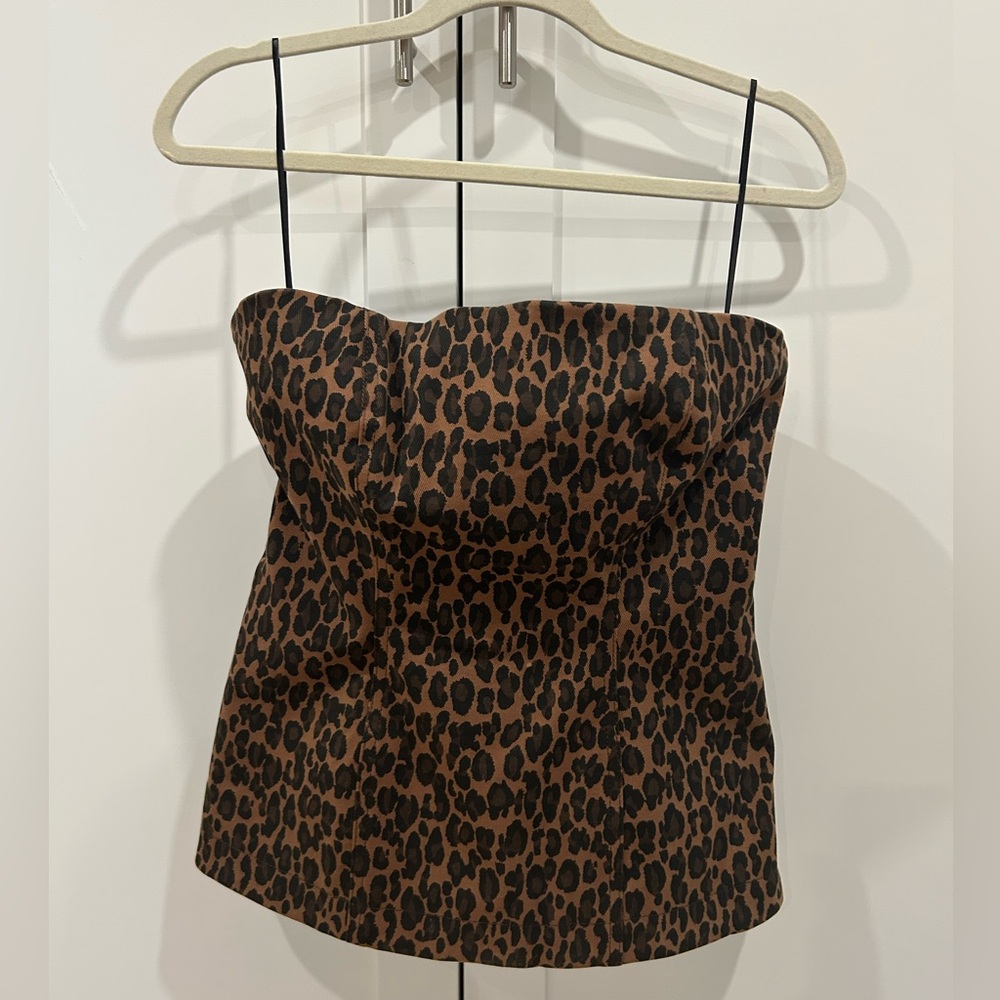 DL1961 Leopard Print Jacket & Bustier - Picture 4 of 11